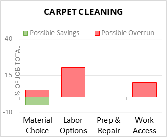Carpet Cleaning Cost Infographic - critical areas of budget risk and savings
