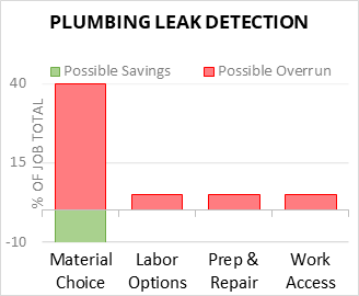 Plumbing Leak Detection Cost Infographic - critical areas of budget risk and savings