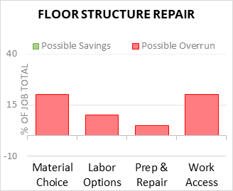 Floor Structure Repair Cost Infographic - critical areas of budget risk and savings