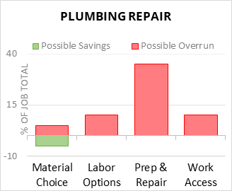 Plumbing Repair Cost Infographic - critical areas of budget risk and savings
