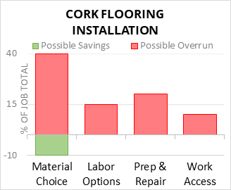 Cork Flooring Installation Cost Infographic - critical areas of budget risk and savings