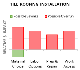 Tile Roofing Installation Cost Infographic - critical areas of budget risk and savings