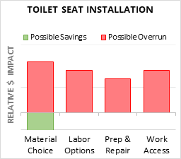 Toilet Seat Installation Cost Infographic - critical areas of budget risk and savings