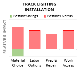 Track Lighting Installation Cost Infographic - critical areas of budget risk and savings