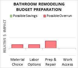 Bathroom Remodeling Budget Preparation Cost Infographic - critical areas of budget risk and savings