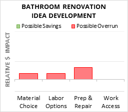 Bathroom Renovation Idea Development Cost Infographic - critical areas of budget risk and savings