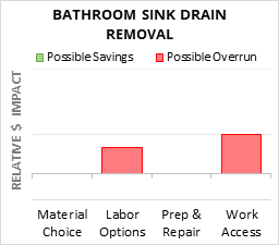 Bathroom Sink Drain Removal Cost Infographic - critical areas of budget risk and savings