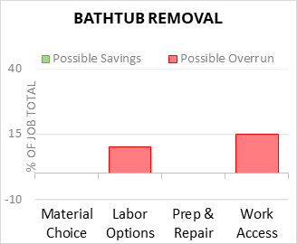 Bathtub Removal Cost Infographic - critical areas of budget risk and savings