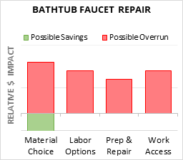 Bathtub Faucet Repair Cost Infographic - critical areas of budget risk and savings