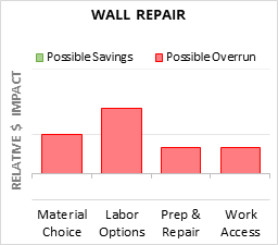 Wall Repair Cost Infographic - critical areas of budget risk and savings