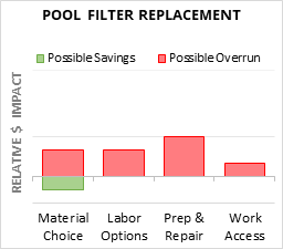 Pool Filter Replacement Cost Infographic - critical areas of budget risk and savings